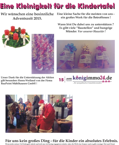 Eine Kleinigkeit für die Kindertafel 2015