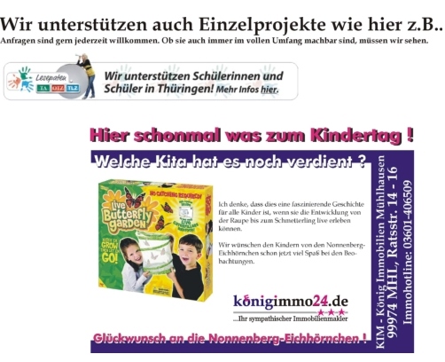 Unterstützung von Einzelprojekten zum Kindertag